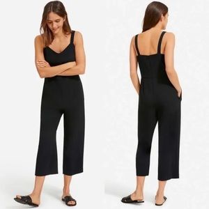 Everlane The Japanese GoWeave Slip Cropped Jumpsuit Black Size 0